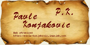 Pavle Konjaković vizit kartica